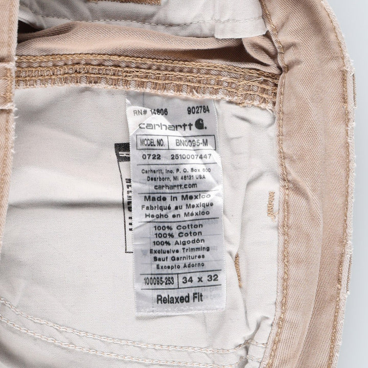 Carhartt Relaxed Fit Work Pants, Men's, Size 34 cotton Beige type Vintage Second Hand