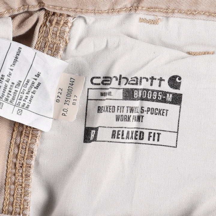 Carhartt Relaxed Fit Work Pants, Men's, Size 34 cotton Beige type Vintage Second Hand
