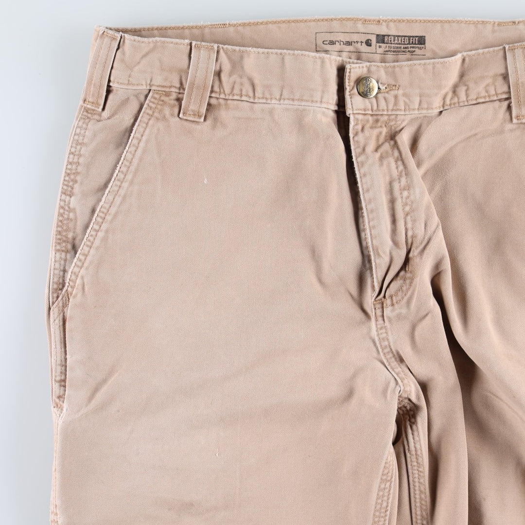 Carhartt Relaxed Fit Work Pants, Men's, Size 34 cotton Beige type Vintage Second Hand