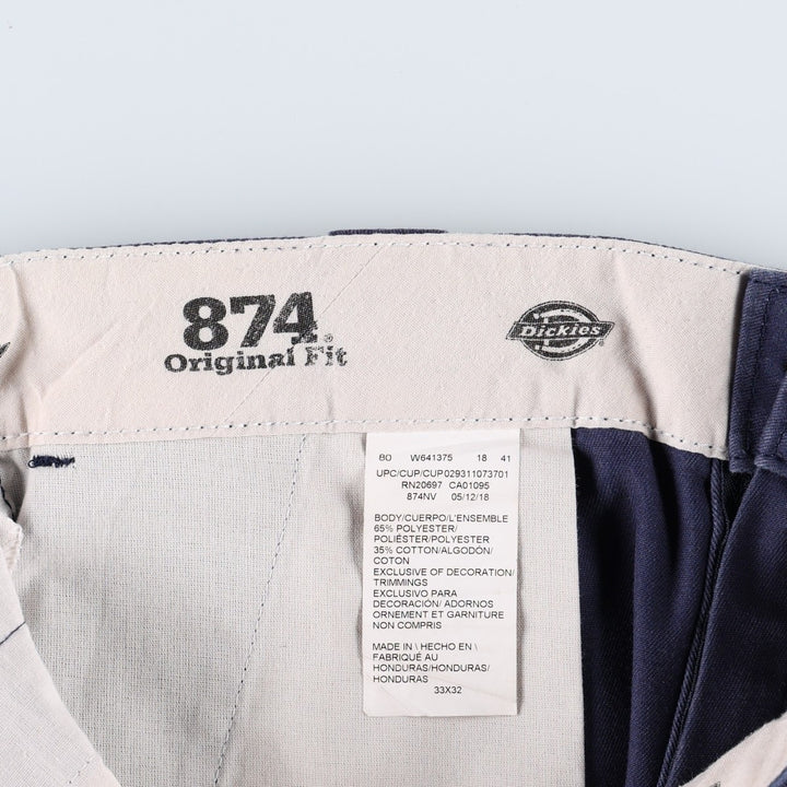 Dickies 874 Original Fit Work Pants for Men, W32 equivalent cotton Navy blue Vintage Second Hand
