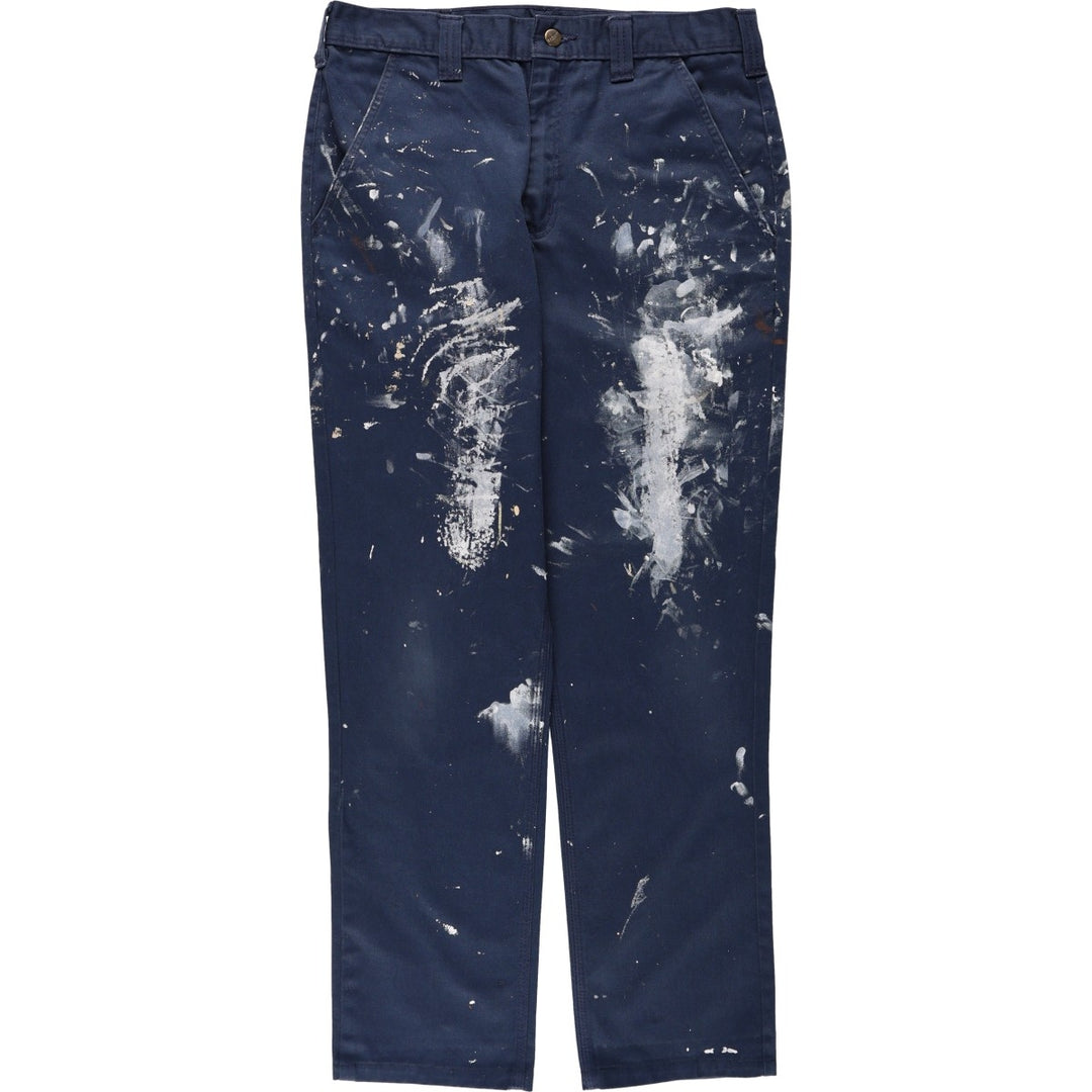 Carhartt Men's Work Pants, Size W34 unclear Navy blue Vintage Second Hand