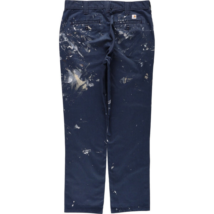 Carhartt Men's Work Pants, Size W34 unclear Navy blue Vintage Second Hand