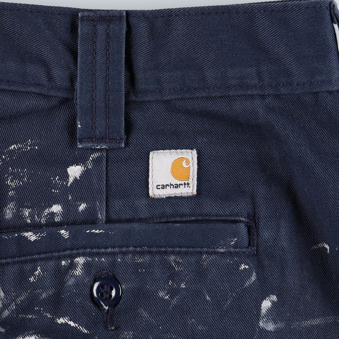Carhartt Men's Work Pants, Size W34 unclear Navy blue Vintage Second Hand