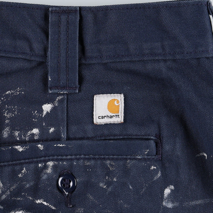 Carhartt Men's Work Pants, Size W34 unclear Navy blue Vintage Second Hand