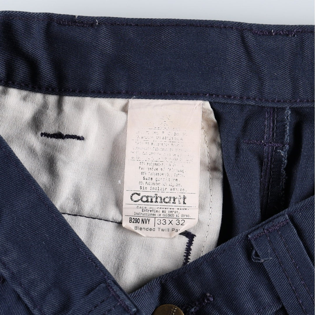 Carhartt Men's Work Pants, Size W34 unclear Navy blue Vintage Second Hand