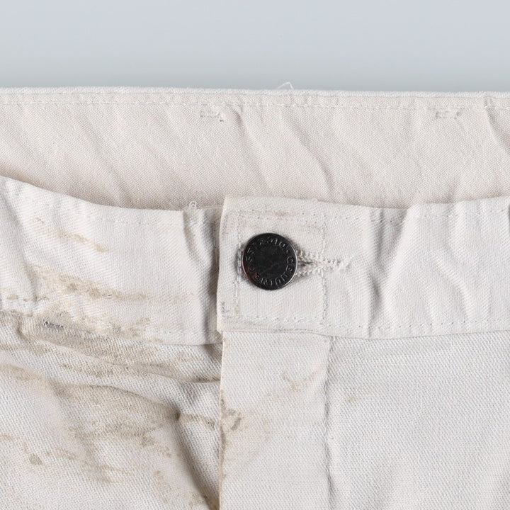 Dickies painter pants, men's size L (approx.) unclear white type Vintage Second Hand