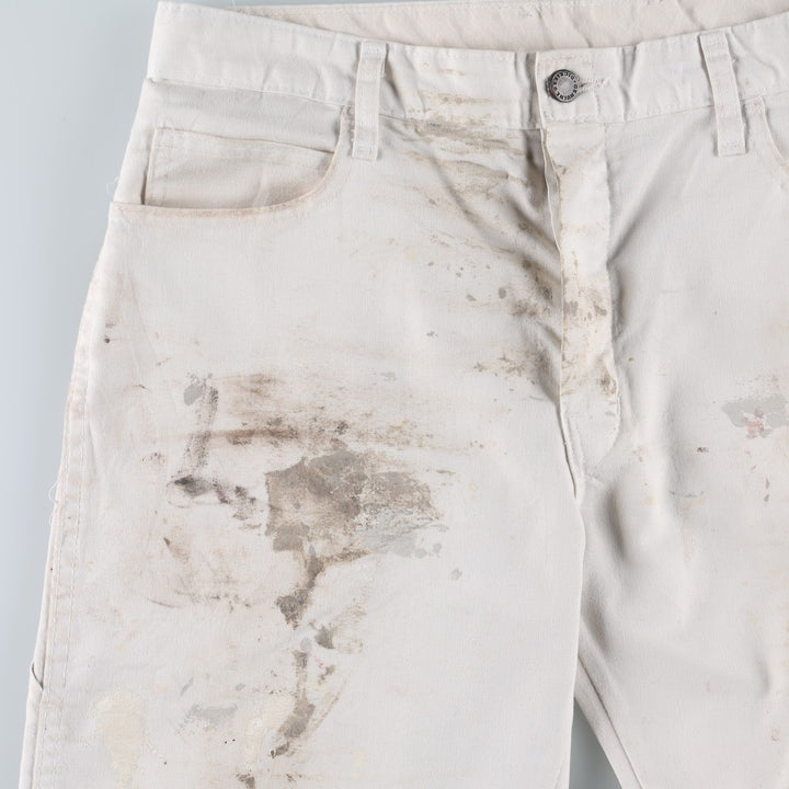 Dickies painter pants, men's size L (approx.) unclear white type Vintage Second Hand