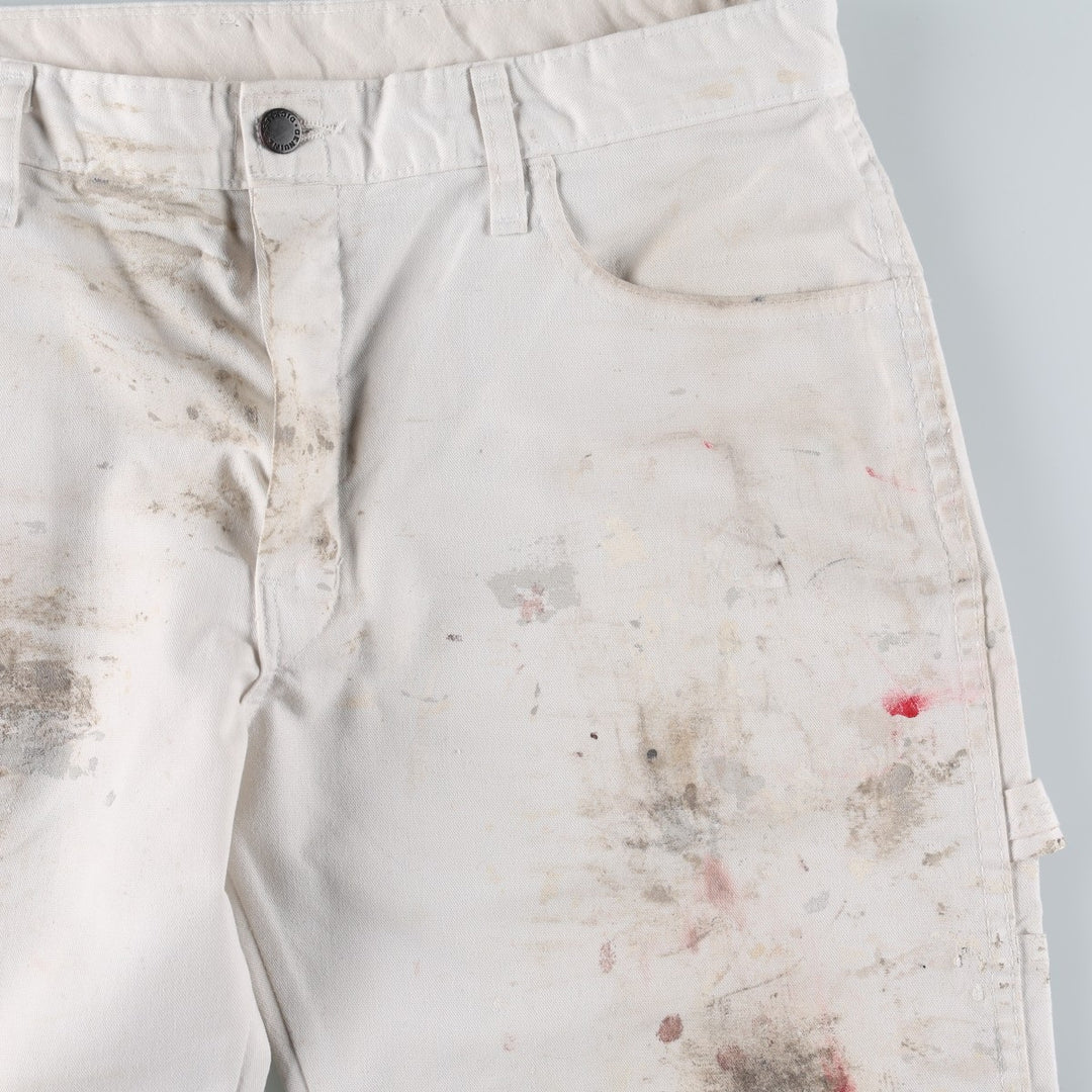 Dickies painter pants, men's size L (approx.) unclear white type Vintage Second Hand
