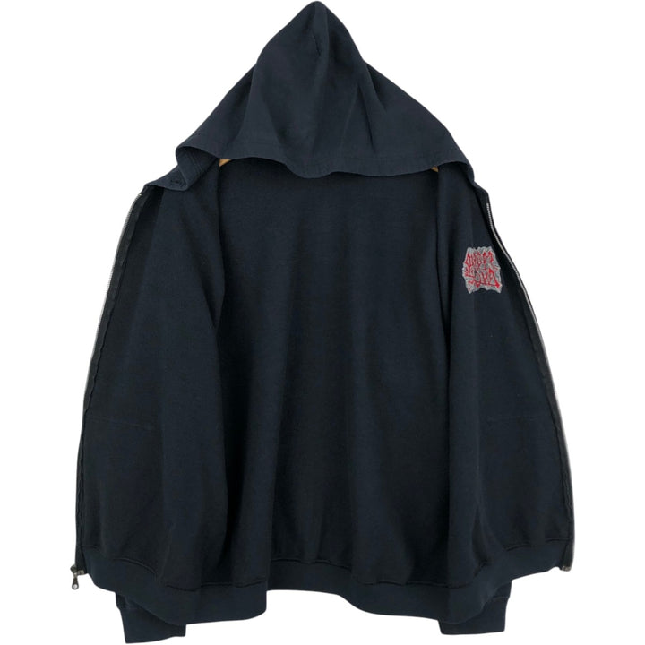 Gildan Morbid Angel Band Sweat Full-Zip Hoodie, Men's Size XL (approx.) cotton black type Vintage Second Hand
