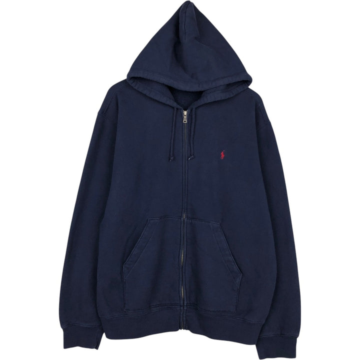 Ralph Lauren POLO by Ralph Lauren Sweat Full Zip Hoodie Men's XL cotton navy blue type Vintage Second Hand