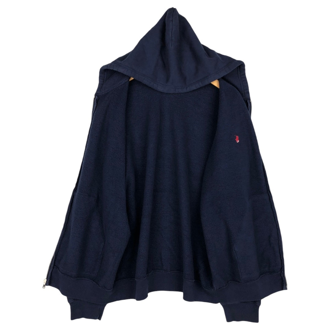 Ralph Lauren POLO by Ralph Lauren Sweat Full Zip Hoodie Men's XL cotton navy blue type Vintage Second Hand
