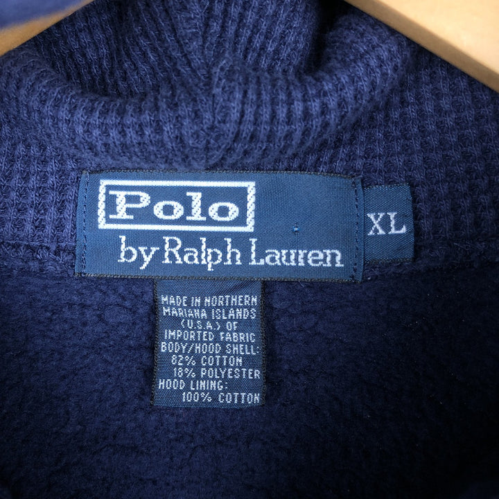 Ralph Lauren POLO by Ralph Lauren Sweat Full Zip Hoodie Men's XL cotton navy blue type Vintage Second Hand