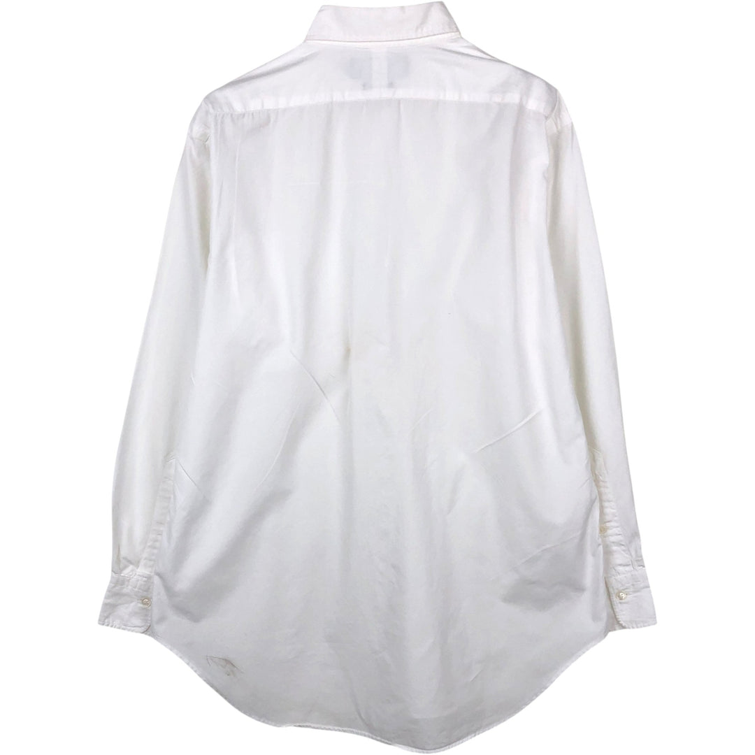 Ralph Lauren LOWELL Long-Sleeve Button-Down Shirt, Men's Size M (approx.) cotton white type Vintage Second Hand