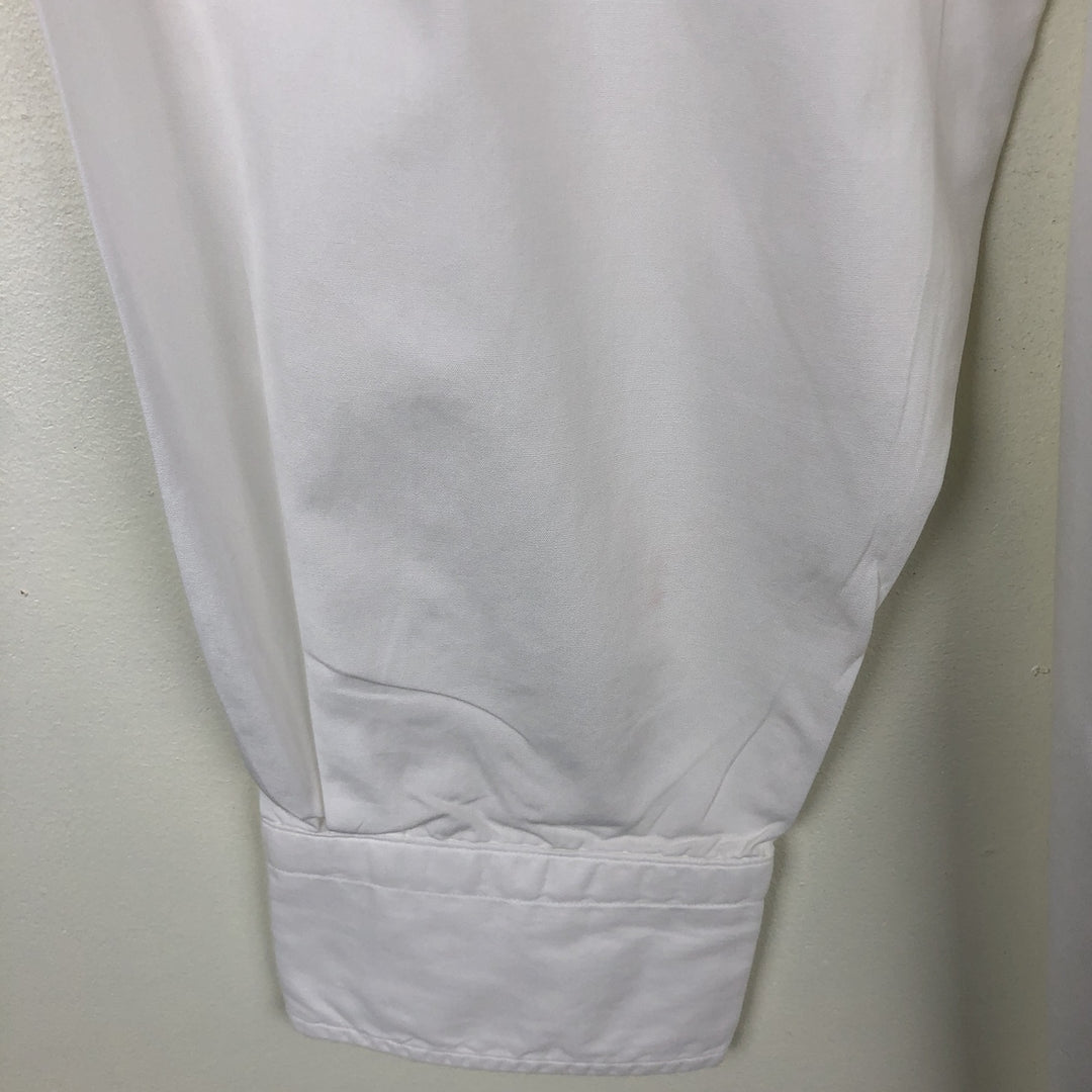 Ralph Lauren LOWELL Long-Sleeve Button-Down Shirt, Men's Size M (approx.) cotton white type Vintage Second Hand