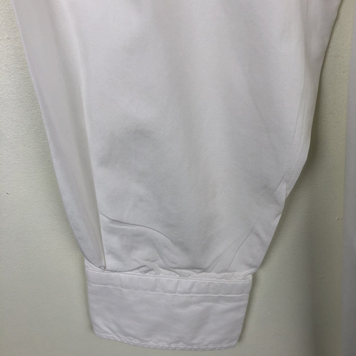 Ralph Lauren LOWELL Long-Sleeve Button-Down Shirt, Men's Size M (approx.) cotton white type Vintage Second Hand