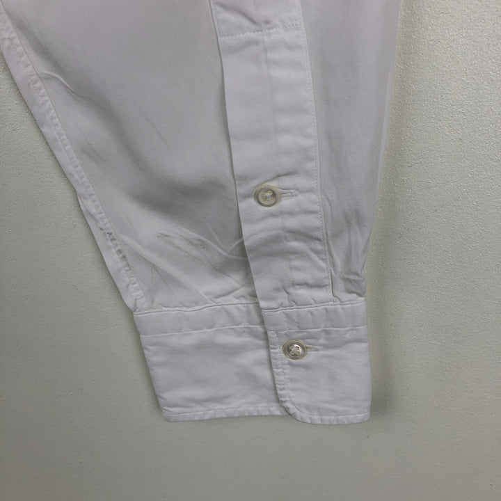 Ralph Lauren LOWELL Long-Sleeve Button-Down Shirt, Men's Size M (approx.) cotton white type Vintage Second Hand