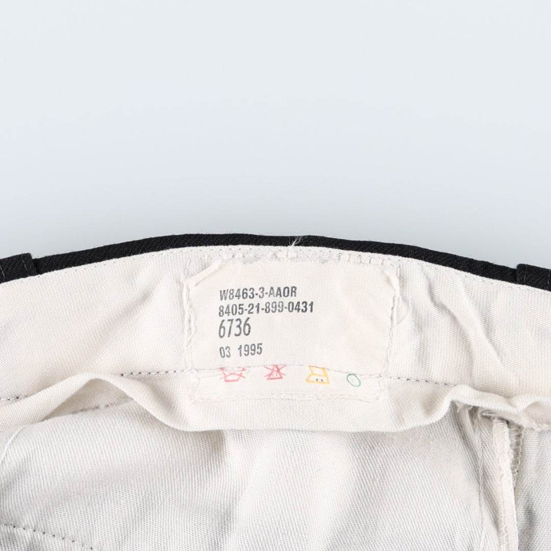 1990'S Canadian Army Slacks Pants, Made in Canada, Men's Size W35 (approx.), Vintage unclear black type Vintage Second Hand