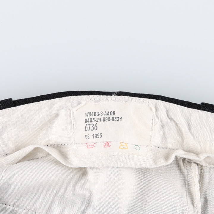 1990'S Canadian Army Slacks Pants, Made in Canada, Men's Size W35 (approx.), Vintage unclear black type Vintage Second Hand