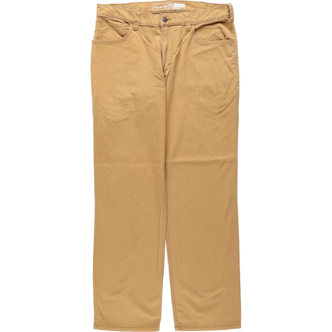 Carhartt Relaxed Fit Duck Work Pants, Men's W35 (approx.) cotton Khaki type beige Vintage Second Hand