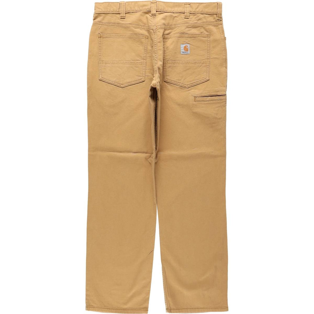 Carhartt Relaxed Fit Duck Work Pants, Men's W35 (approx.) cotton Khaki type beige Vintage Second Hand