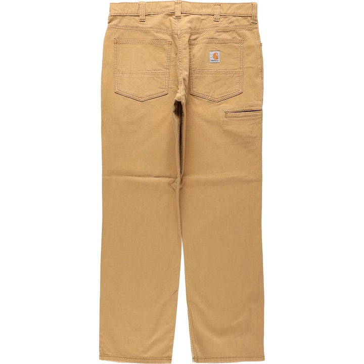 Carhartt Relaxed Fit Duck Work Pants, Men's W35 (approx.) cotton Khaki type beige Vintage Second Hand