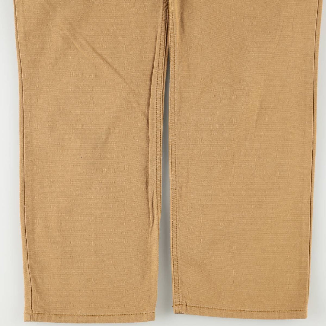Carhartt Relaxed Fit Duck Work Pants, Men's W35 (approx.) cotton Khaki type beige Vintage Second Hand