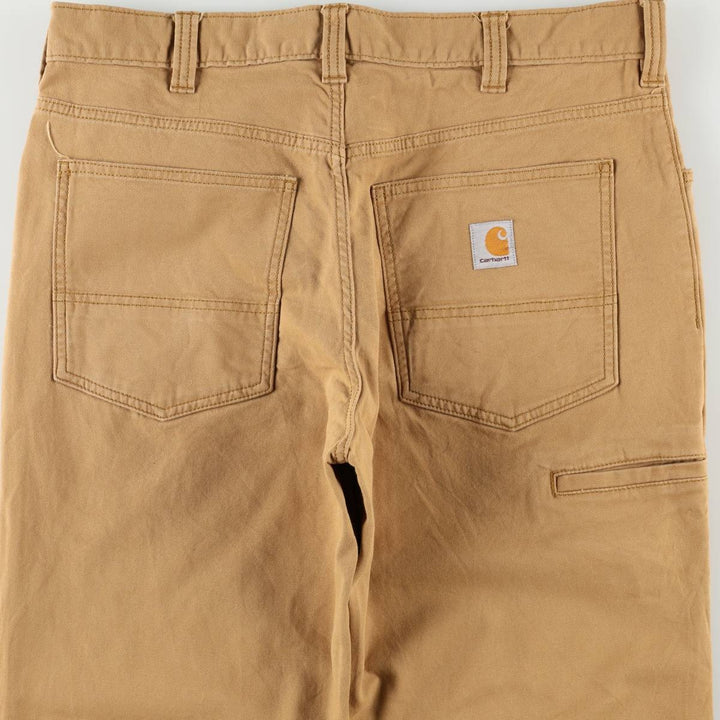 Carhartt Relaxed Fit Duck Work Pants, Men's W35 (approx.) cotton Khaki type beige Vintage Second Hand