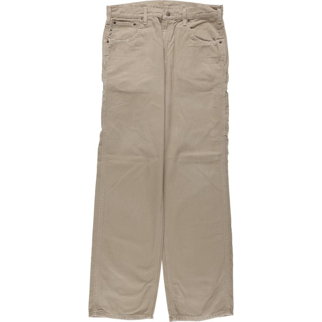 Carhartt Loose Fit Duck Painter Pants, Men's W35 (approx.) cotton Beige type Vintage Second Hand