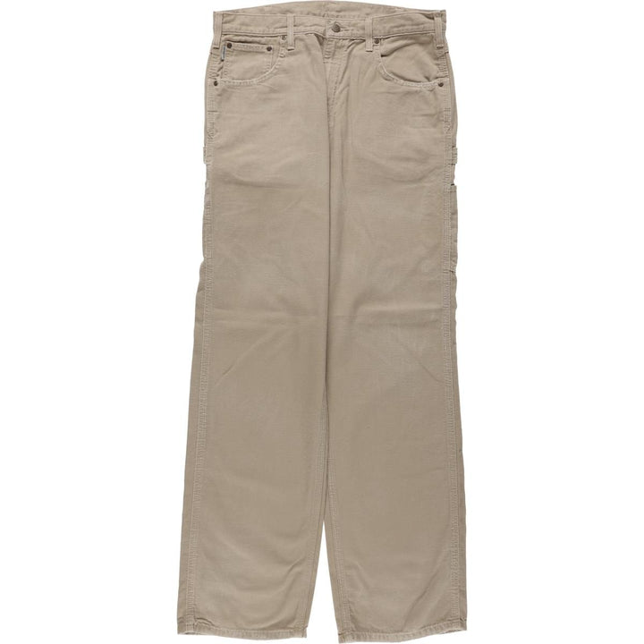 Carhartt Loose Fit Duck Painter Pants, Men's W35 (approx.) cotton Beige type Vintage Second Hand