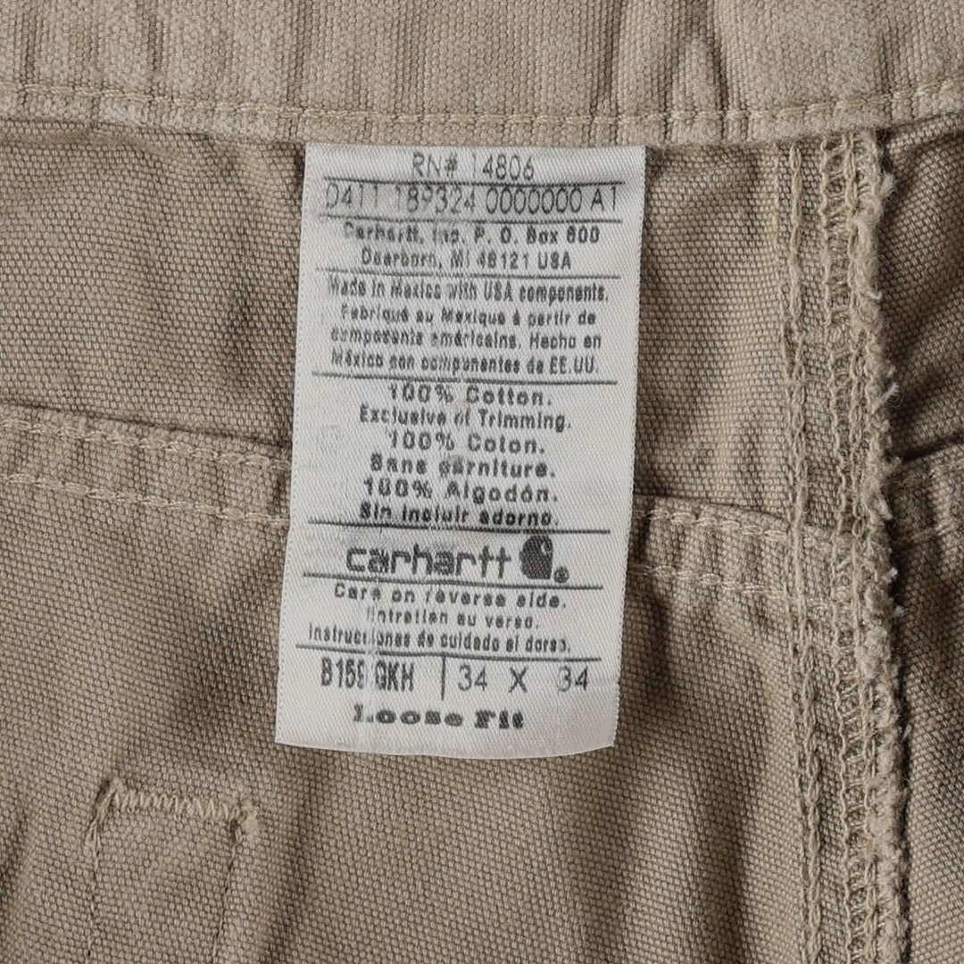 Carhartt Loose Fit Duck Painter Pants, Men's W35 (approx.) cotton Beige type Vintage Second Hand