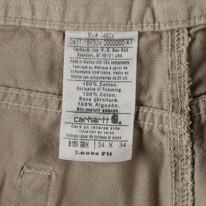 Carhartt Loose Fit Duck Painter Pants, Men's W35 (approx.) cotton Beige type Vintage Second Hand