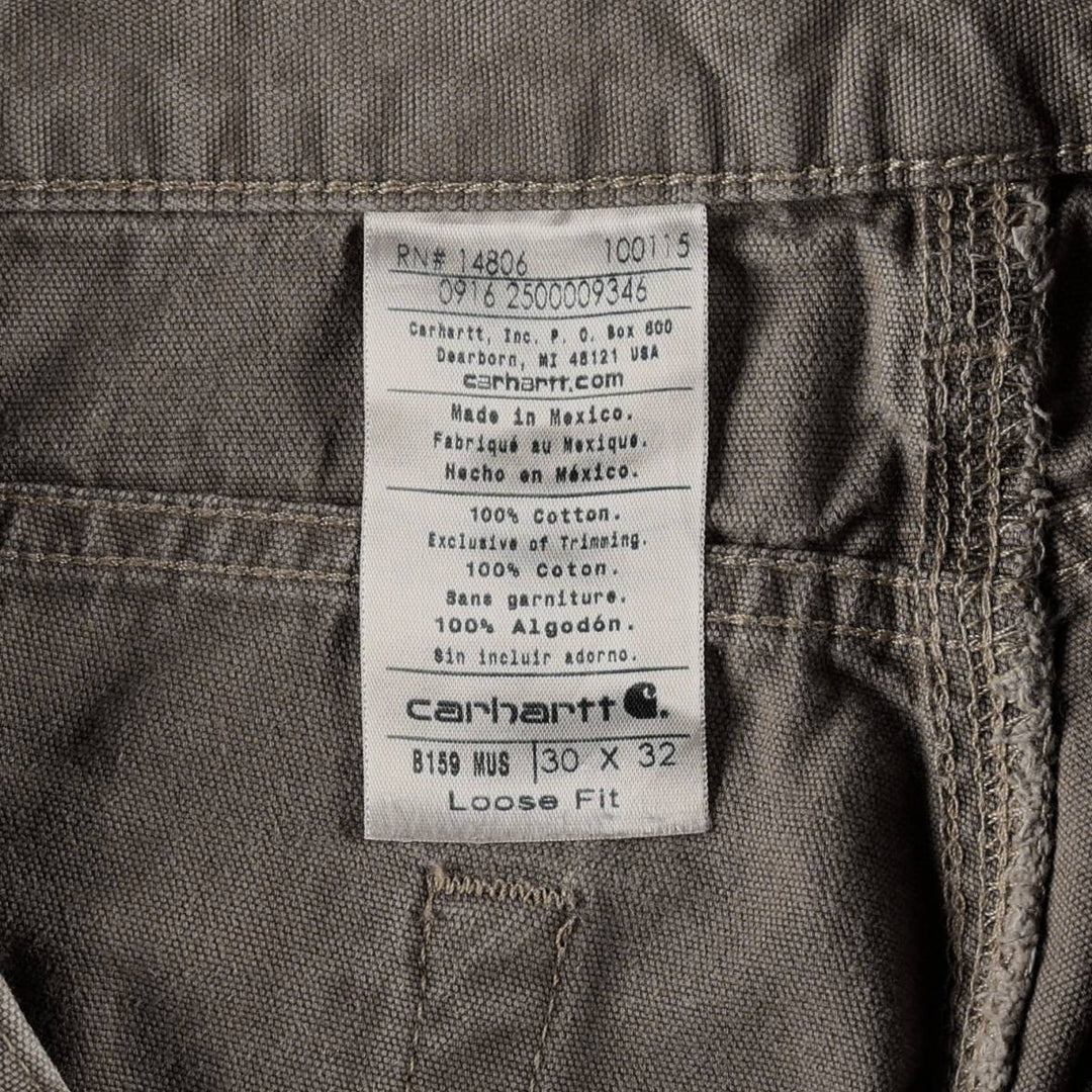 Carhartt Loose Fit Duck Painter Pants, Men's W30 (approx.) cotton Khaki type Vintage Second Hand