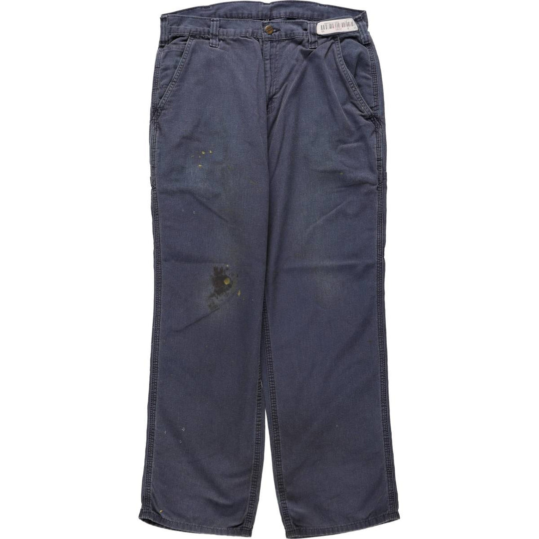 Carhartt Dungaree Fit Duck Work Pants, Men's, W33 equivalent cotton navy blue type Vintage Second Hand