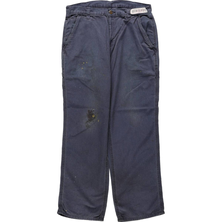 Carhartt Dungaree Fit Duck Work Pants, Men's, W33 equivalent cotton navy blue type Vintage Second Hand