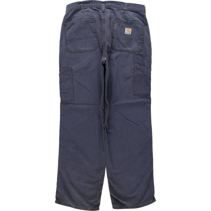 Carhartt Dungaree Fit Duck Work Pants, Men's, W33 equivalent cotton navy blue type Vintage Second Hand