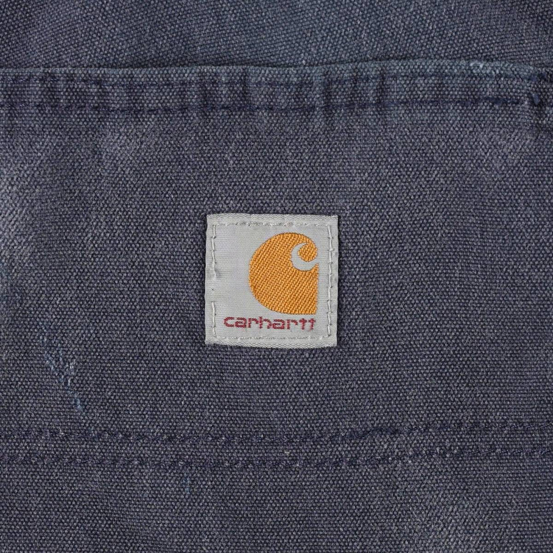 Carhartt Dungaree Fit Duck Work Pants, Men's, W33 equivalent cotton navy blue type Vintage Second Hand