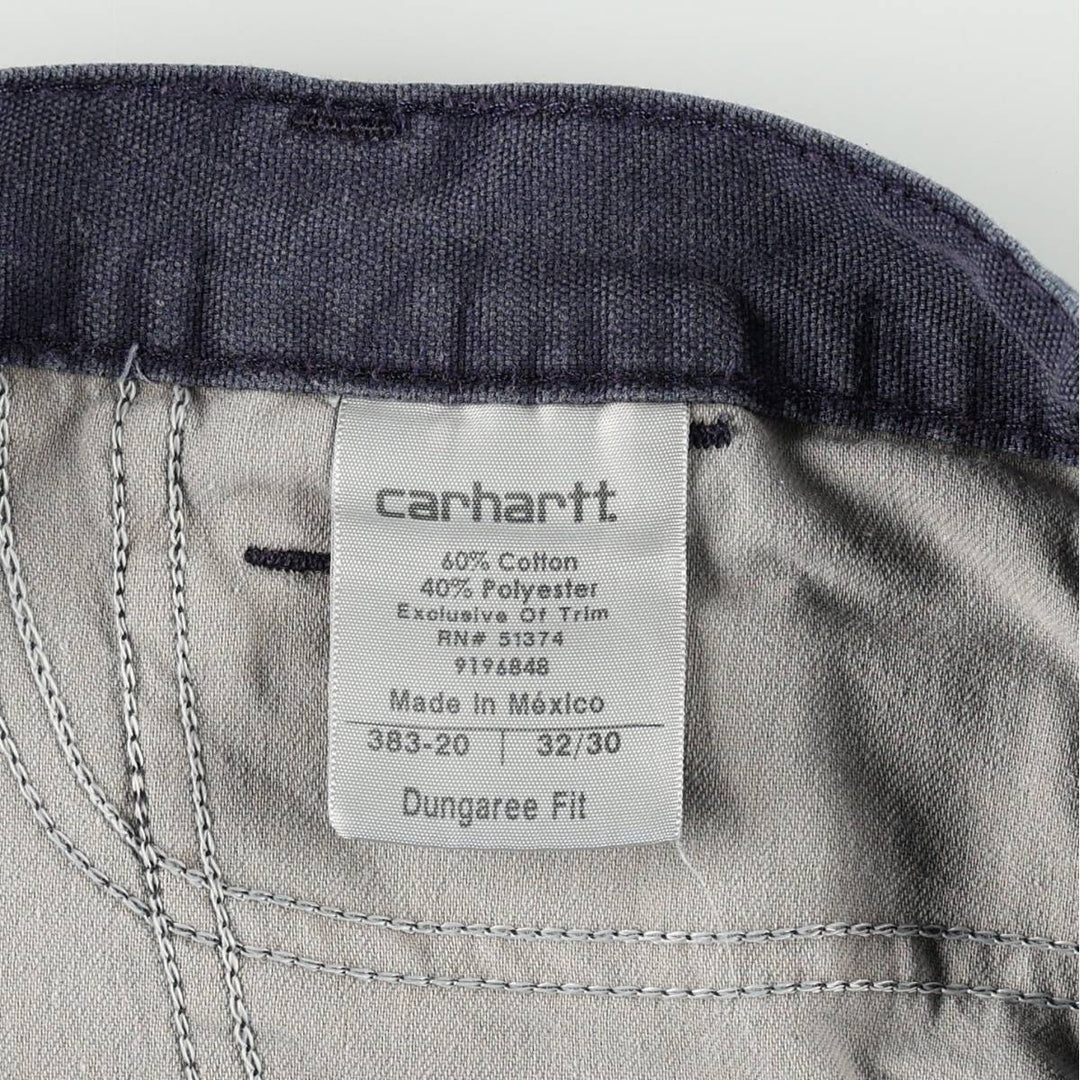 Carhartt Dungaree Fit Duck Work Pants, Men's, W33 equivalent cotton navy blue type Vintage Second Hand