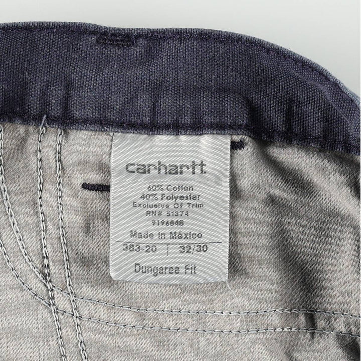 Carhartt Dungaree Fit Duck Work Pants, Men's, W33 equivalent cotton navy blue type Vintage Second Hand