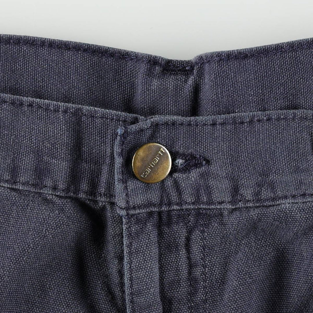 Carhartt Dungaree Fit Duck Work Pants, Men's, W33 equivalent cotton navy blue type Vintage Second Hand