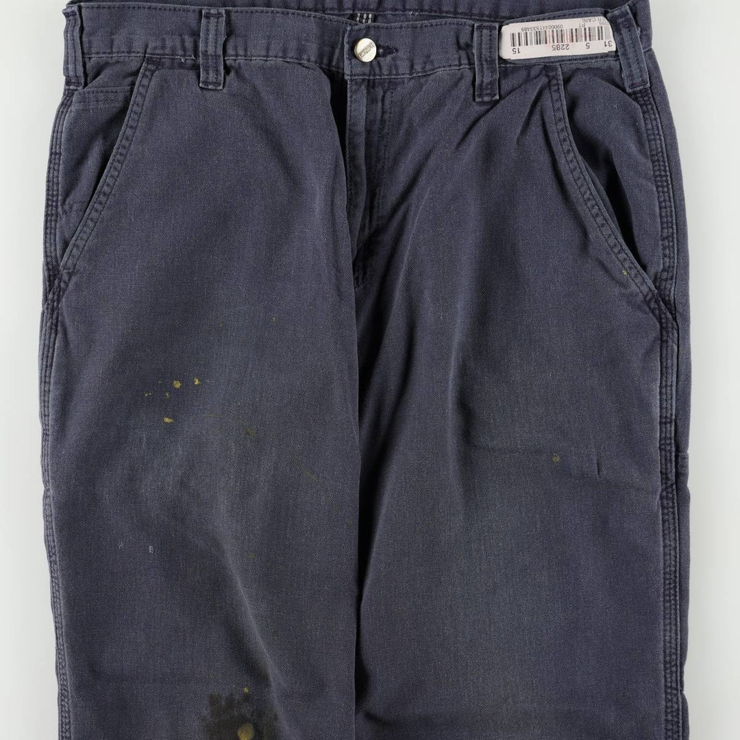 Carhartt Dungaree Fit Duck Work Pants, Men's, W33 equivalent cotton navy blue type Vintage Second Hand
