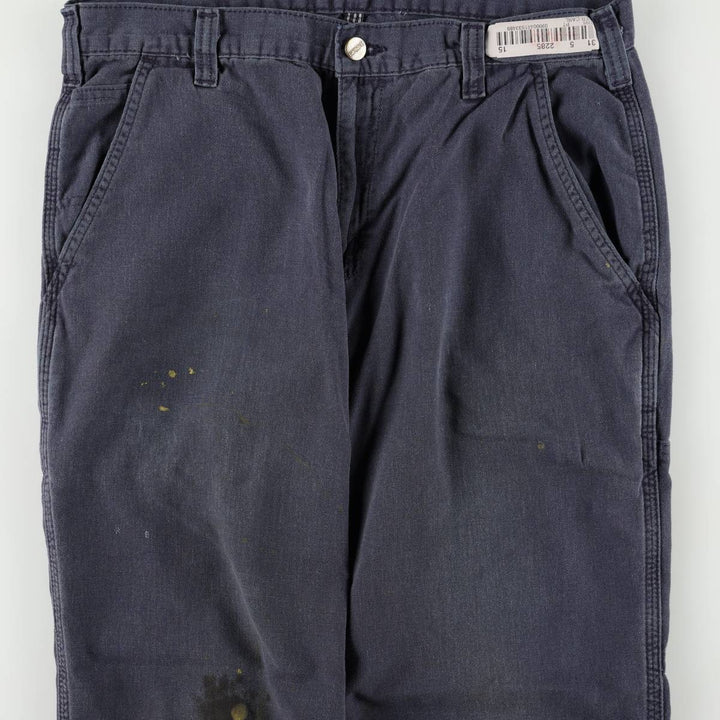 Carhartt Dungaree Fit Duck Work Pants, Men's, W33 equivalent cotton navy blue type Vintage Second Hand