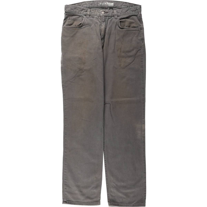 Carhartt Relaxed Fit Duck Work Pants, Men's, W34 equivalent cotton Khaki type Vintage Second Hand