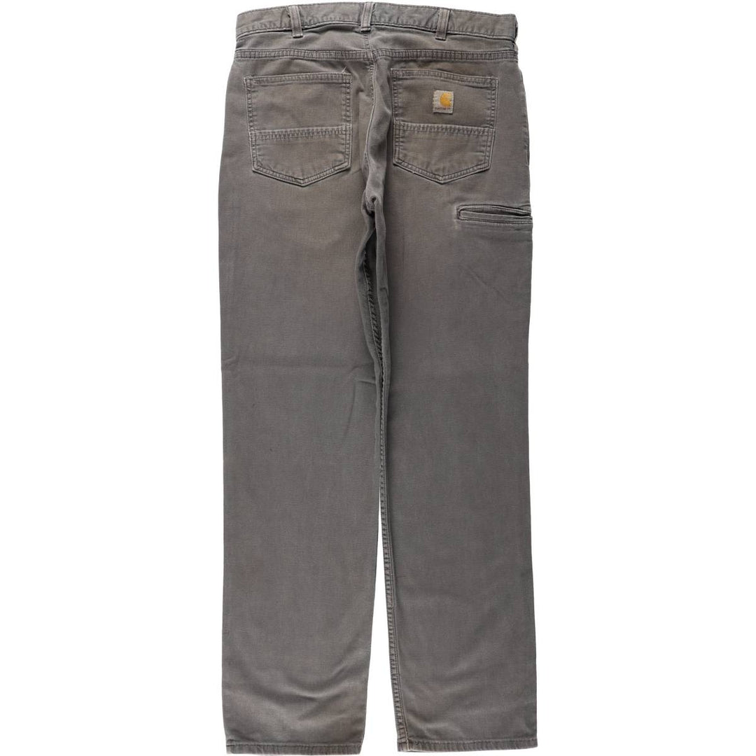 Carhartt Relaxed Fit Duck Work Pants, Men's, W34 equivalent cotton Khaki type Vintage Second Hand