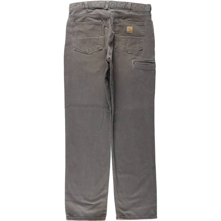 Carhartt Relaxed Fit Duck Work Pants, Men's, W34 equivalent cotton Khaki type Vintage Second Hand
