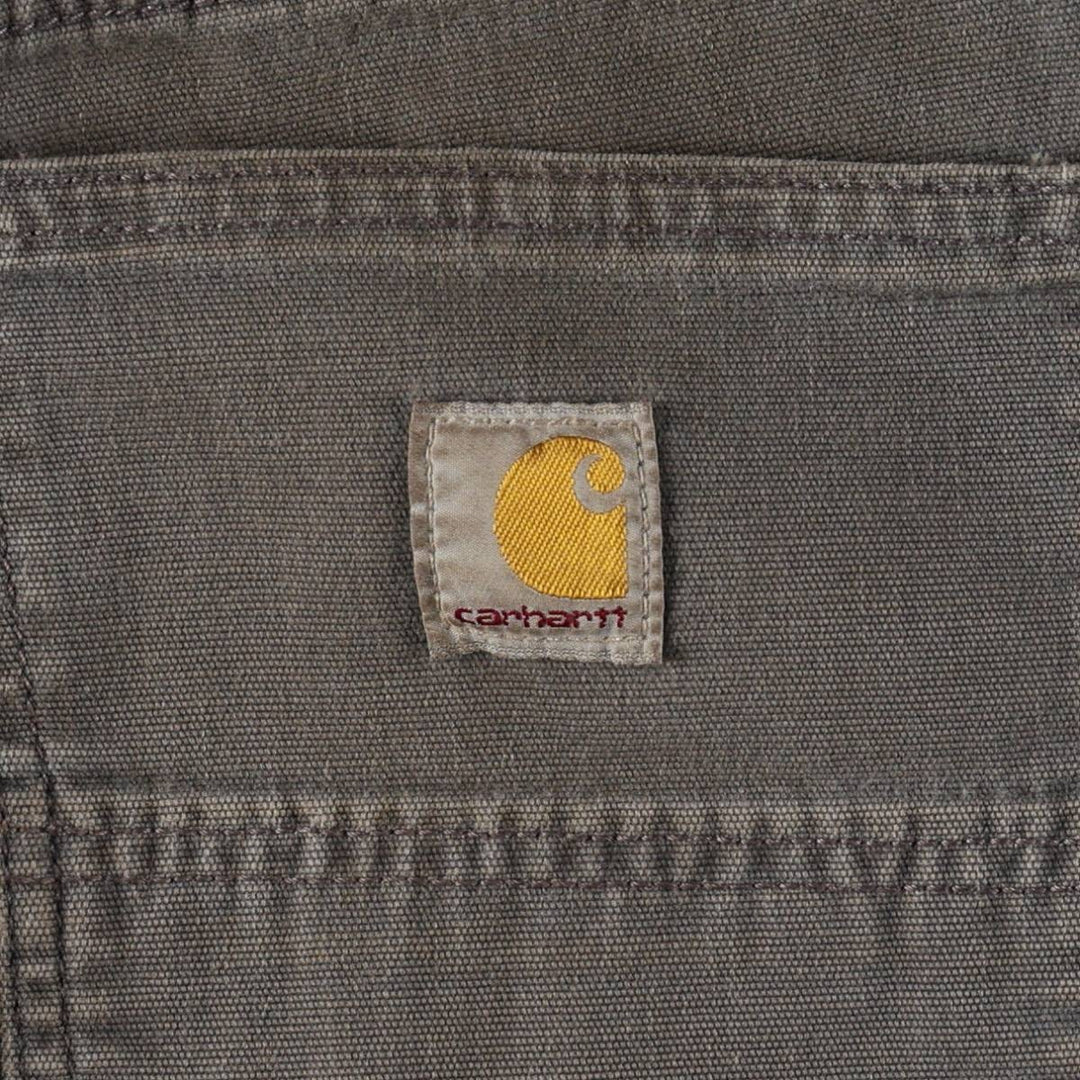 Carhartt Relaxed Fit Duck Work Pants, Men's, W34 equivalent cotton Khaki type Vintage Second Hand