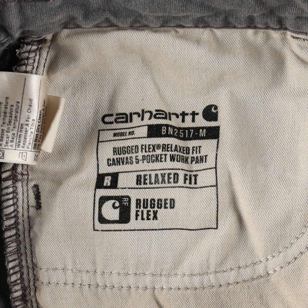Carhartt Relaxed Fit Duck Work Pants, Men's, W34 equivalent cotton Khaki type Vintage Second Hand