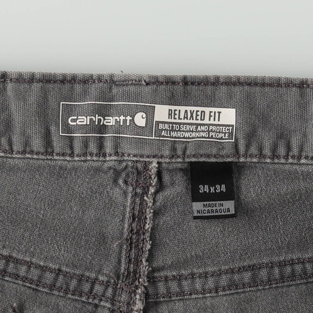 Carhartt Relaxed Fit Duck Work Pants, Men's, W34 equivalent cotton Khaki type Vintage Second Hand