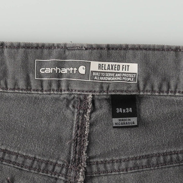 Carhartt Relaxed Fit Duck Work Pants, Men's, W34 equivalent cotton Khaki type Vintage Second Hand