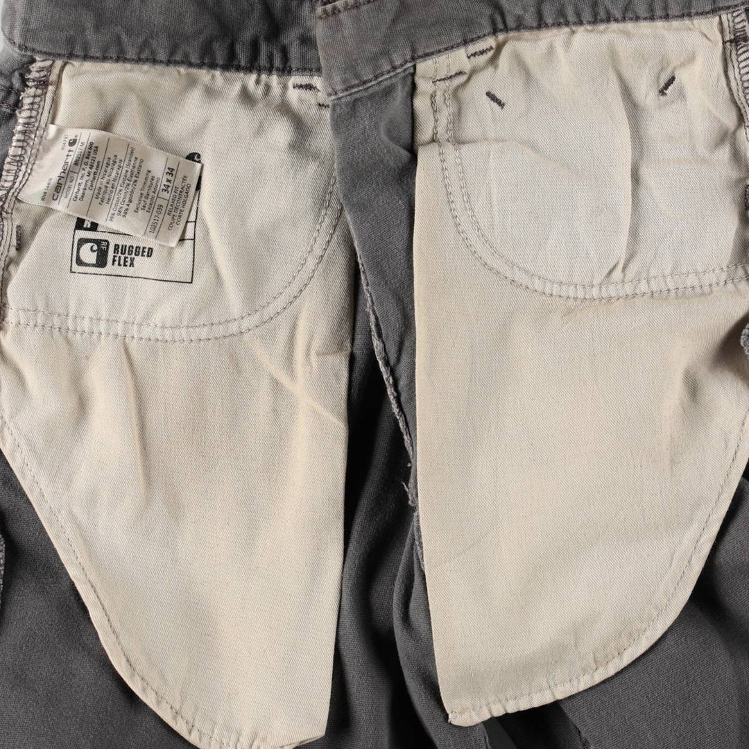 Carhartt Relaxed Fit Duck Work Pants, Men's, W34 equivalent cotton Khaki type Vintage Second Hand