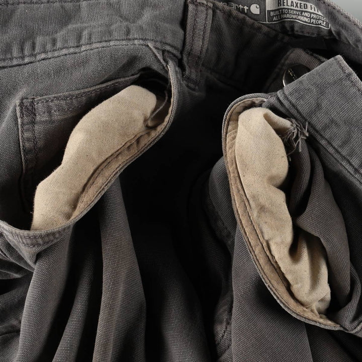 Carhartt Relaxed Fit Duck Work Pants, Men's, W34 equivalent cotton Khaki type Vintage Second Hand